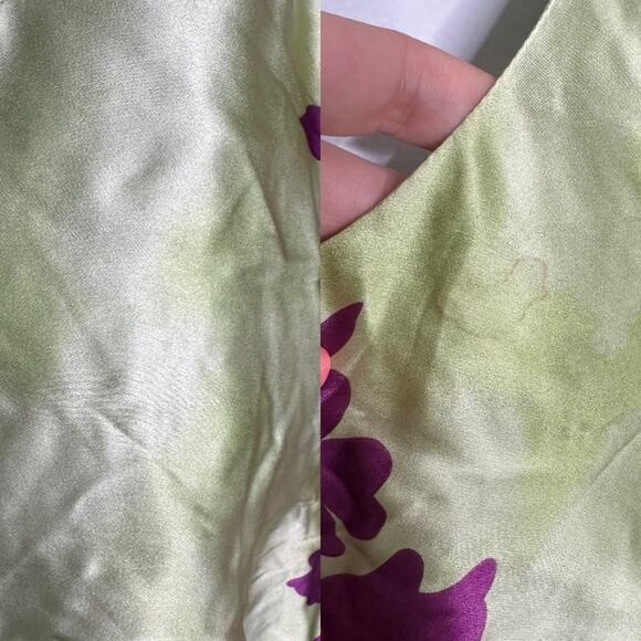 Cabi Women's Cosmo Floral Print 100% Silk Pink Green Sleeveless Tunic Blouse S - Picture 8 of 8